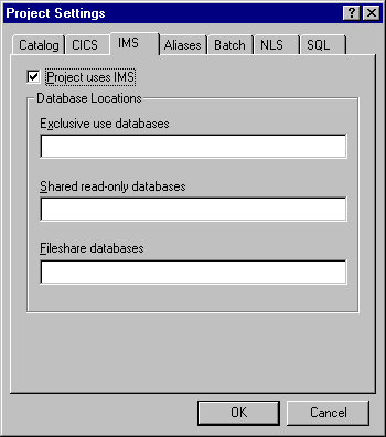 The Project Settings Dialog Box