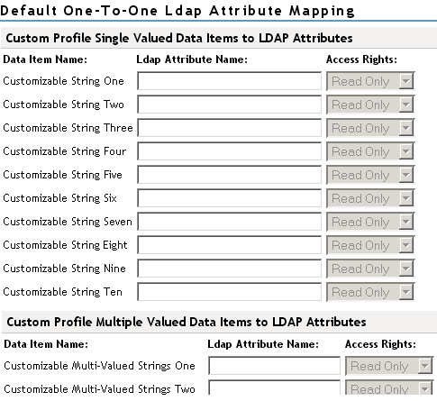 One-to-One attribute map