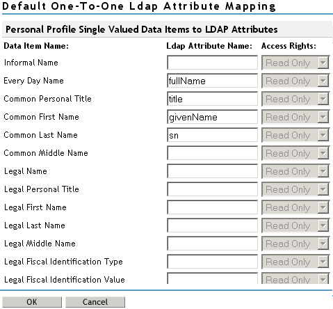 One-to-One attribute map