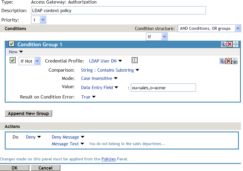 LDAP Context Policy