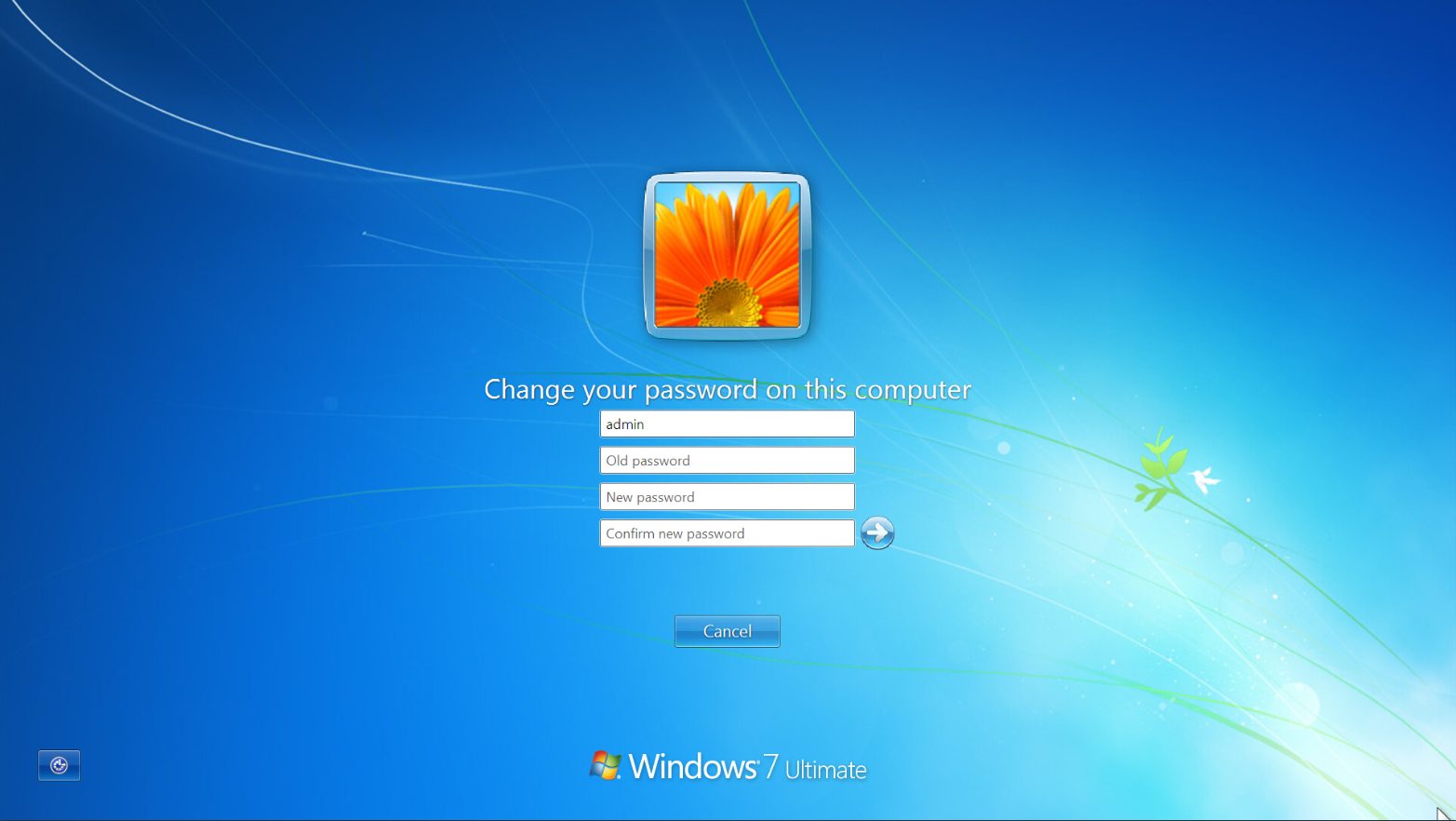 Client for OES Change Password Screen