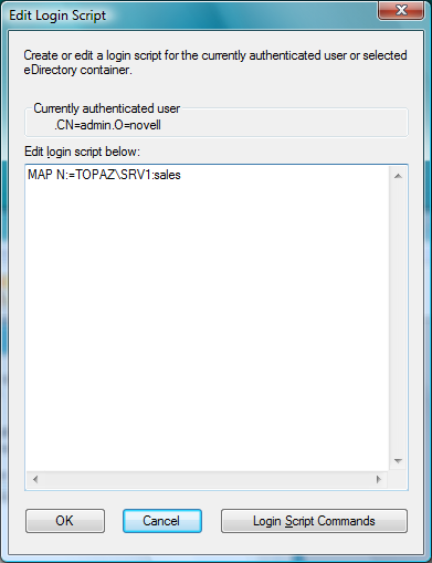 Edit Login Script Dialog Box