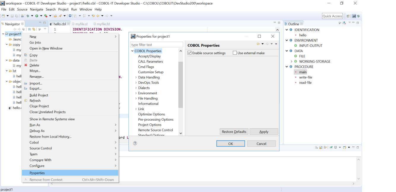 COBOL Properties