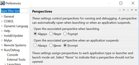 Perspectives Options