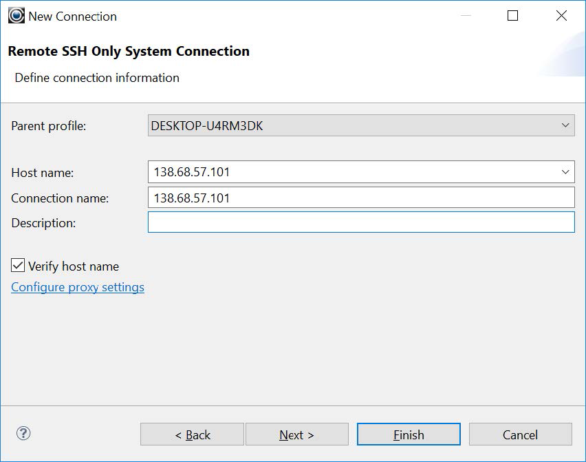 Remote SSH Only System Connection