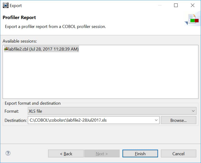 Export Profiler Report