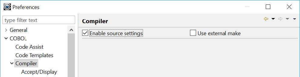 Enable Source Settings