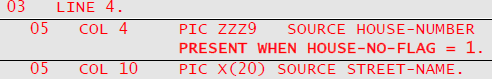 present when absolute column