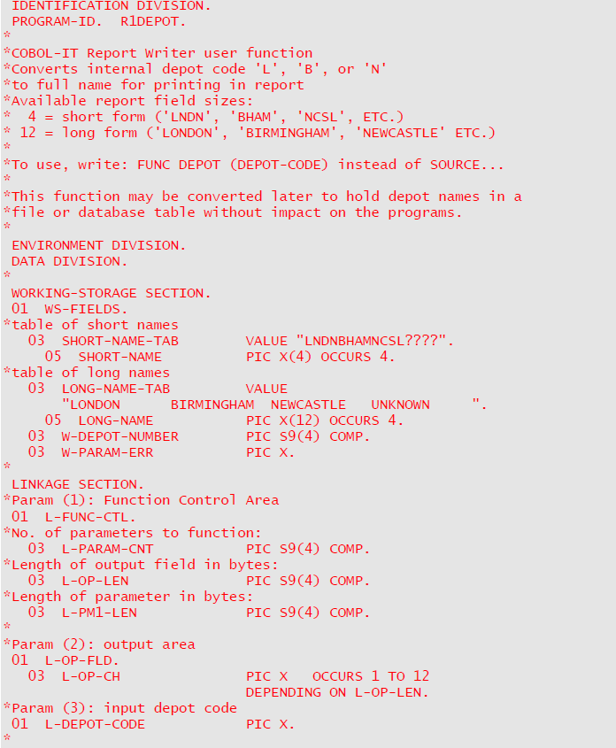 sample function