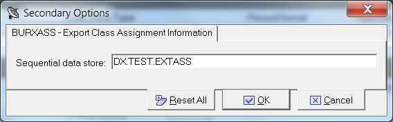 Secondary Options - Export Class Assignment Information