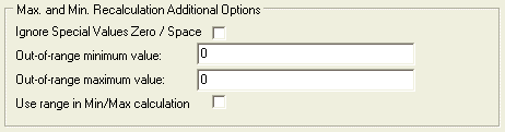 Advanced Options - Max. And Min. Recalculation Additional Options