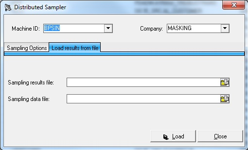 Distributed Sampler - Load results from file