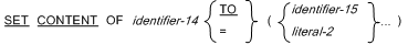 Syntax for General Format for Format 19 (Value-of-Array) for the SET statement