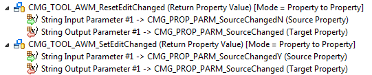 Two ChangeMan tools and their input and output parameters