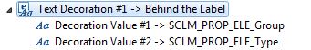 SCLM element text decoration