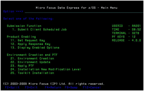 Starting Data Manager For Z Os