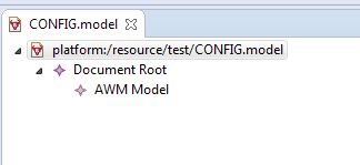 Newly created AWM model in the Model Editor