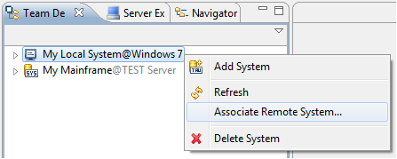 Associating a remote system to a local system reference