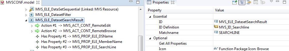 MVS Project Sample Application Search Line Type