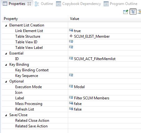 Action Filter Member List