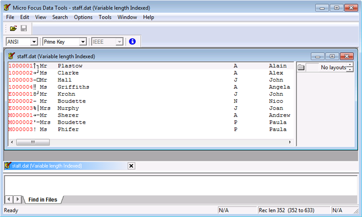 The IDE with a Data File Editor Window 