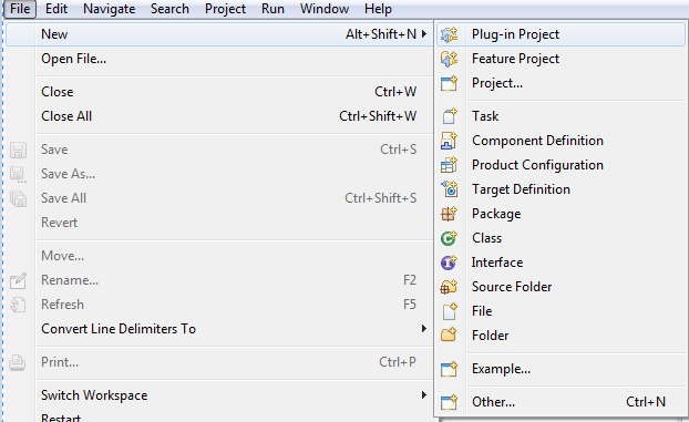 File New Plug-in Project
