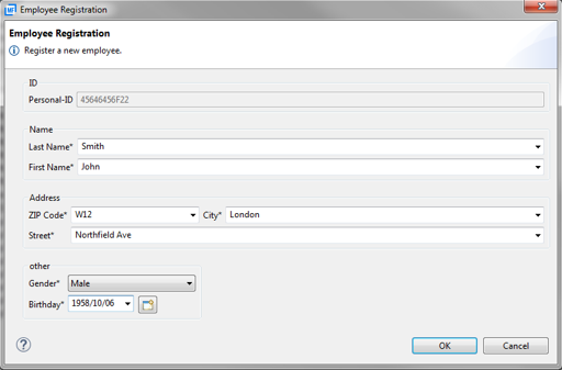 Sample AWM Dialog