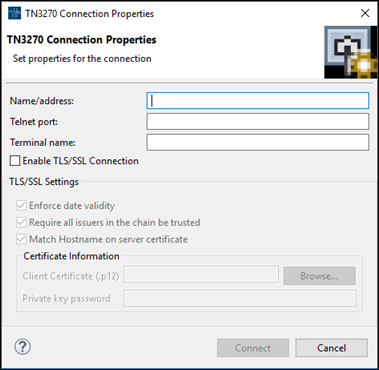 TN3270 Connection Properties