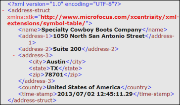 Content of generated XML document address09a.xml