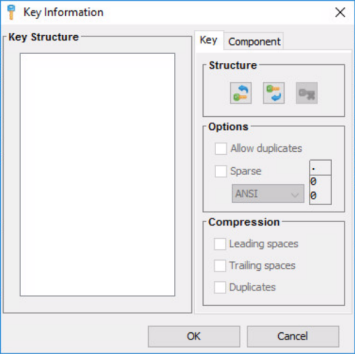 The Key Information dialog box