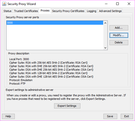 Security Proxy Wizard