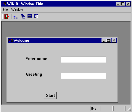 The Screenset as Displayed by the Run Function