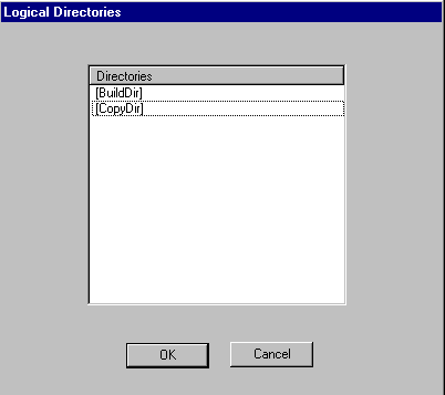 The Logical Directories Dialog Box