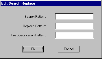 The Edit Search Replace Dialog Box
