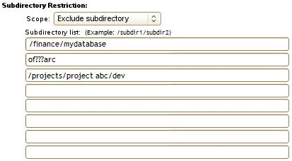 Subdirectory Restrictions