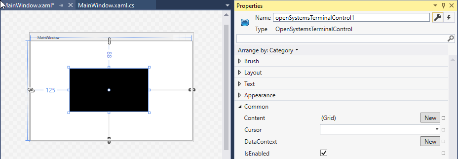 Set Up The Wpf Terminal User Control