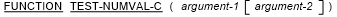 FUNCTION TEST-NUMVAL-C (argument-1 [argument-2])