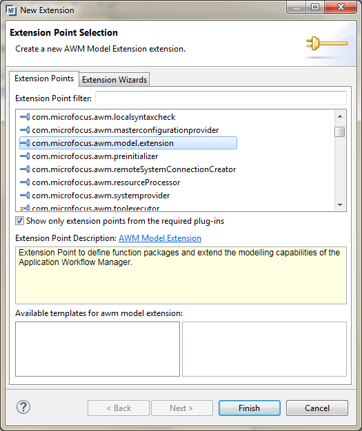 Extension Point Selection