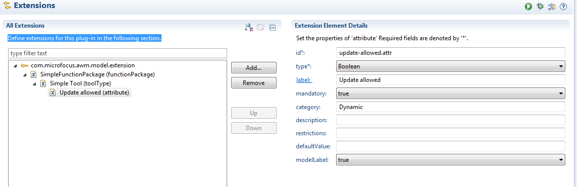 Extensions new attribute properties