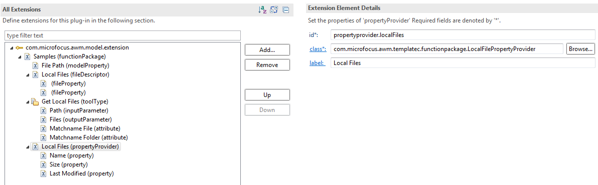 Local File Property Provider Definition