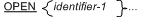 Syntax for General Formats for Format 1 (Synchronization Data Items) for the OPEN statement