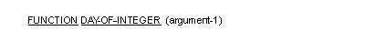 Syntax for General Format for the DAY-OF-INTEGER function