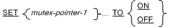 Syntax for General Format for Format 14 (Value-of-Mutex-pointer) for the SET statement