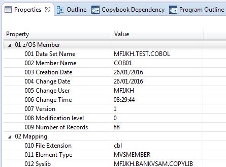 Element Properties in the Properties View