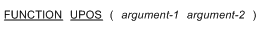 Syntax for General Format for the UPOS function