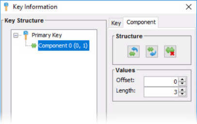 The Key Information dialog box